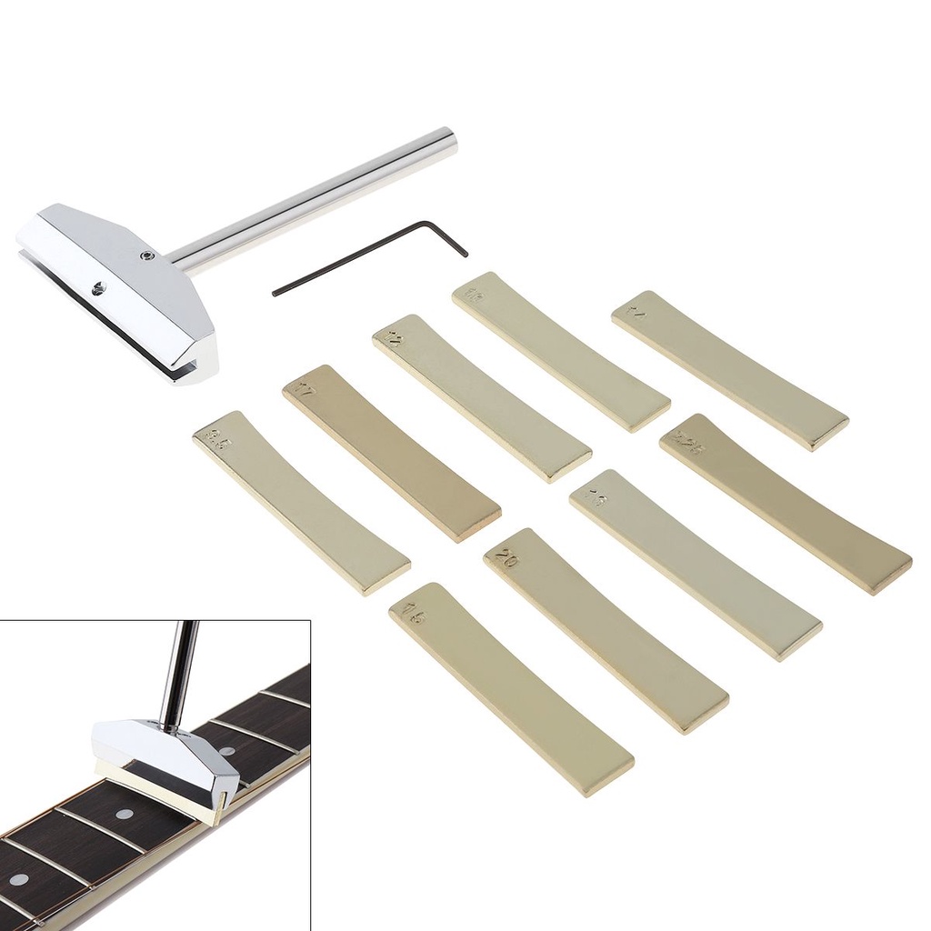 Alat Instalasi Fingerboard Fret Press Mount Dengan Insert Kuningan Untuk Gitar