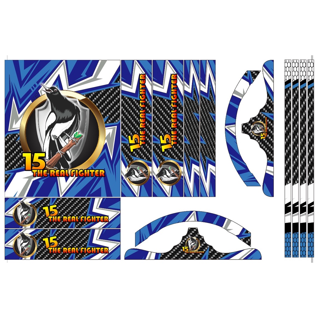 STICKER DECAL SANGKAR / KANDANG KOTAK - MURAI || STIKER KACER || ebod jaya, oriq, BNR, kosan, BMW, r