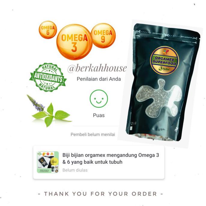 [[BISA COD]] Biji bijian orgamex mengandung Omega 3 & 6 yang baik untuk tubuh