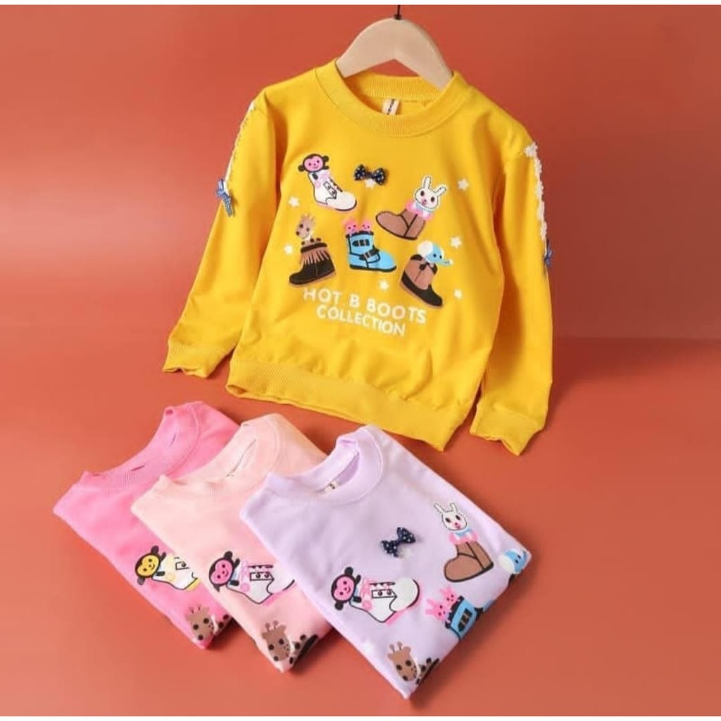 Sweater Anak Perempuan IMPORT Usia 1 - 5 Tahun | Baju Switer Anak Cewek Kualitas IMPOR 100%