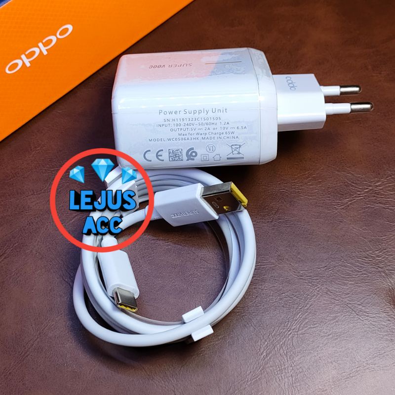 Charger 65W Type C Oppo A74 - A95 - A96  Super VOOC ori