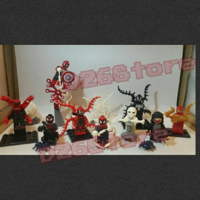 Mainan Lego Mini Figure set Spiderman Characters Marvel The Amazing Spider Man