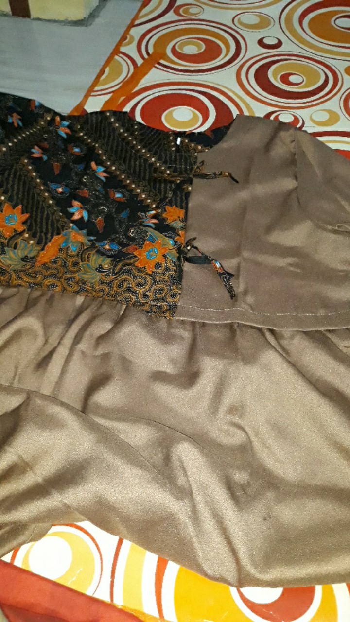 Tey-17 Batik Wanita Asj Sa Hrb026 Kenongo Kemeja Tosca Pendek