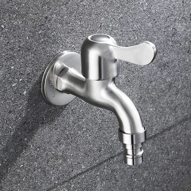 Kran Air Keran Tembok Taman Cucut - Kran Mesin Cuci Stainless - Wall Faucet KTM 1000