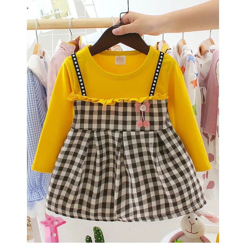 BARU! LIA018 - Dress Korea Bayi 0-2 tahun Perempuan Fashion Terlaris Baju Pesta Pergi Jalan