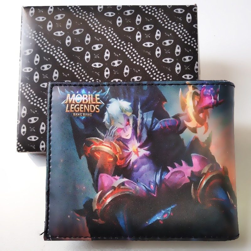 6.6 Shopee Belanja Gratis!! Dompet Pria Karakter Game Mobile Legend MLe001 Dompet Lipat Dua Fashion anak Gamer (Model Acak)