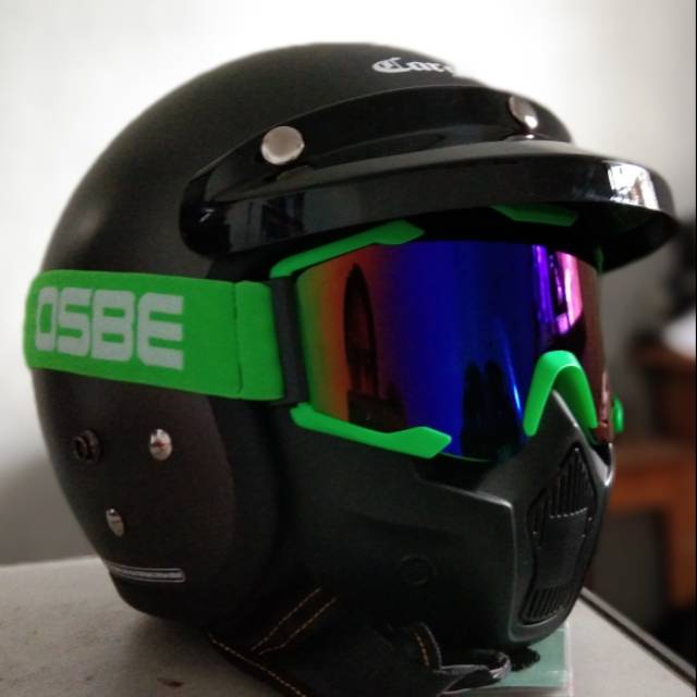 HELM CARGLOSS ORIGINAL + GOGLE MASKER
