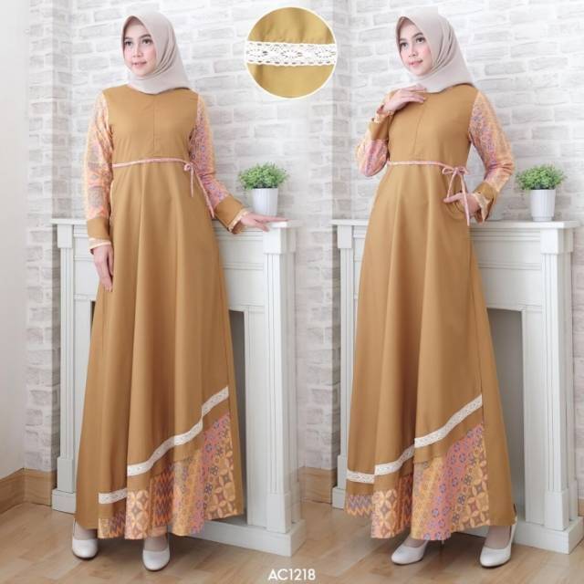 GAMIS CANTIK ALIKA ALL SIZE FIT TO XL BAJU GAMIS MODERN TERBARU BUSANA MUSLIM REALPICT ORI ORIGINAL
