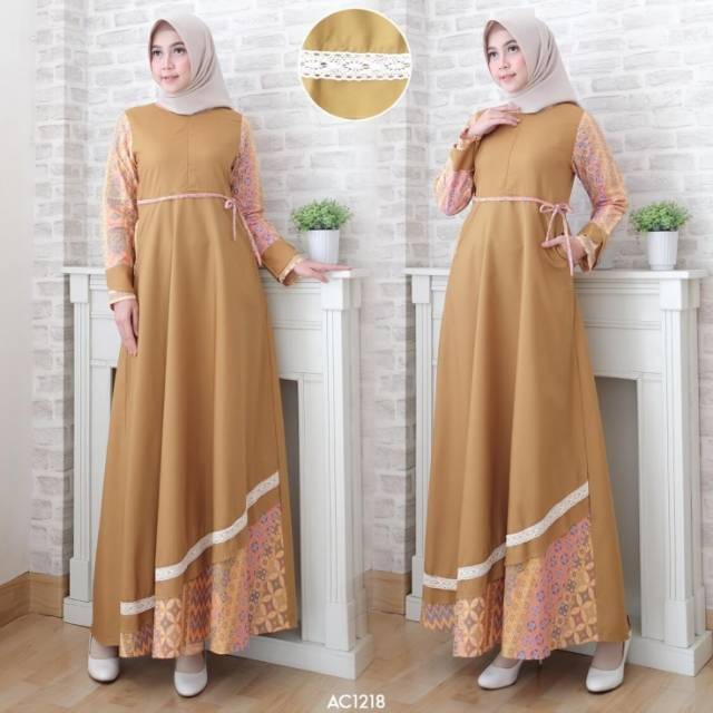 GAMIS CANTIK ALIKA ALL SIZE FIT TO XL BAJU GAMIS MODERN TERBARU BUSANA MUSLIM REALPICT ORI ORIGINAL