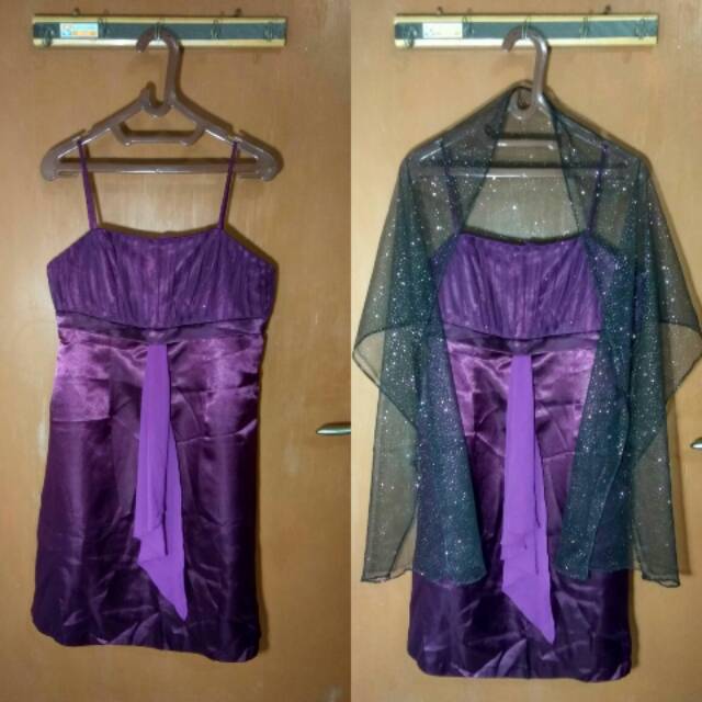 Gaun Pesta Ungu - Preloved