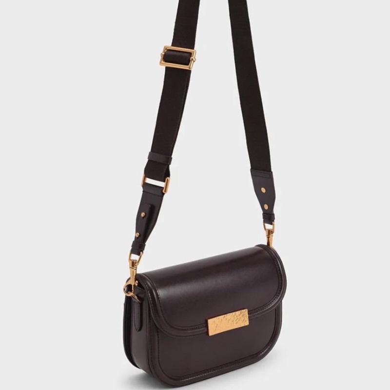 CK Genevieve Metallic Accent Crossbody Bag