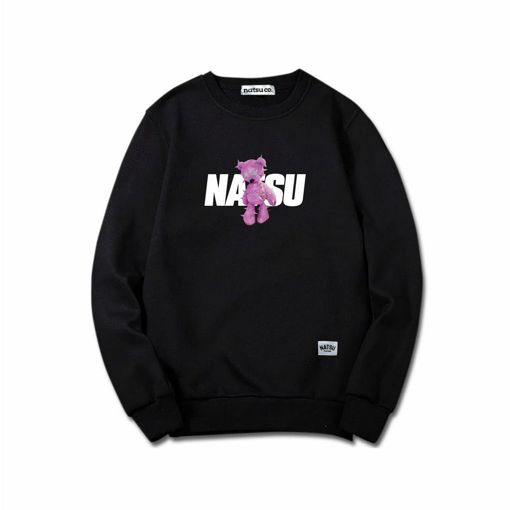 Sweater Crewneck Terbaru NATSU CO. - BEAR UNGU x PANDAWA HOODIE