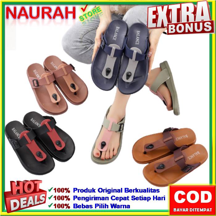 ✨ COD ✔️ SANDAL BALANCE 818 T1 SANDAL JEPIT WANITA ELEGANT NYAMAN AWET SOL ANTI SLIP