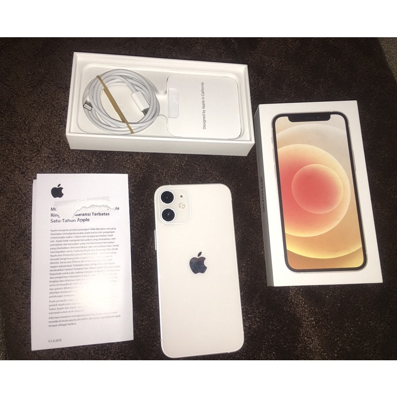 iphone 12 mini 64gb white ibox pemakaian sebulan