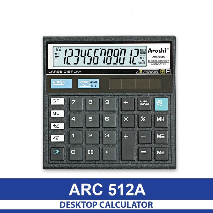 

Calculator / Arashi Kalkulator ARC 512A / 12 Digit / Check Correct