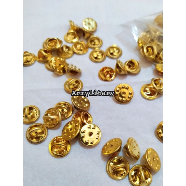 Kancing kupu kancing pin gold harga per 1 pcs