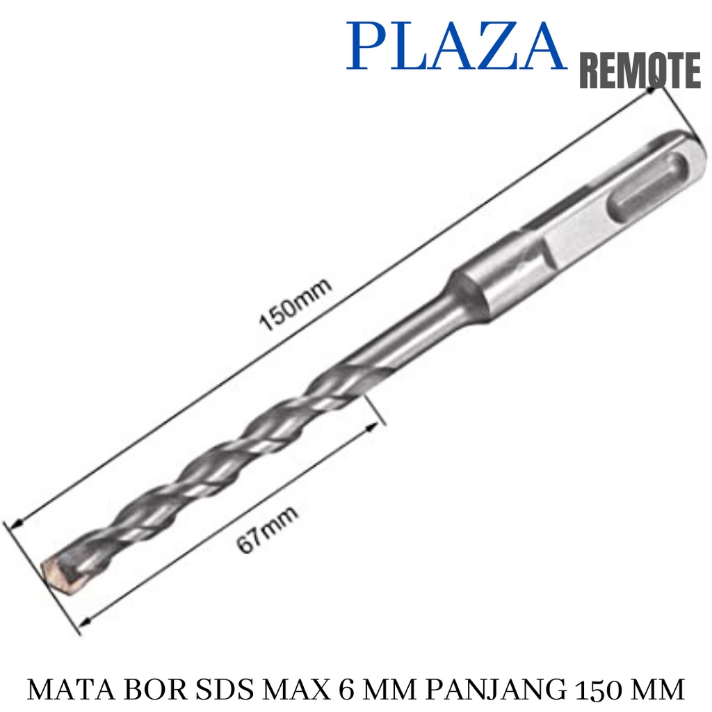 SDS MAX MATA BOR TEMBOK BETON HAMMER DRILL PANJANG 15 CM DIAMETER 6 MM