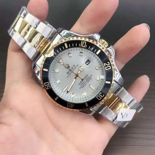 Jam Tangan Pria Rolex Rantai New Tanggal Aktif