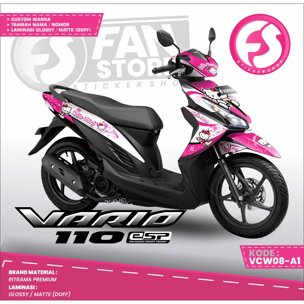 Stiker Motor Vario 110 Fi - Sticker Decal Motor Vario 110 Fi - KODE : VCW08