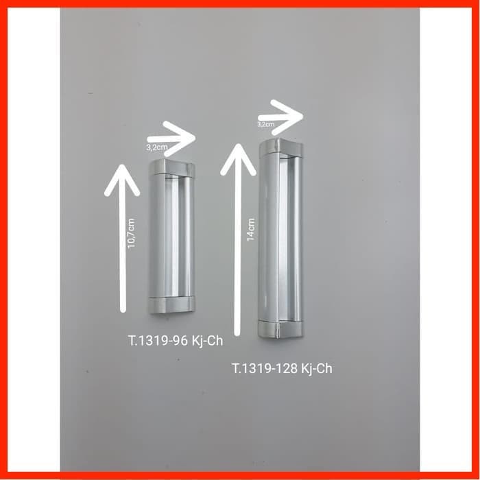 Tarikan 1319 Kj CH Tanam/ Handle Geser / Laci Lemari Pintu Sliding Silver Chrome