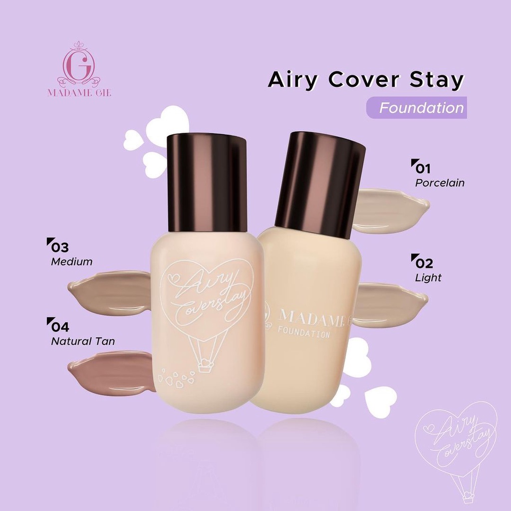 READY Madame Gie Airy Cover Stay Liquid Foundation - Make Up