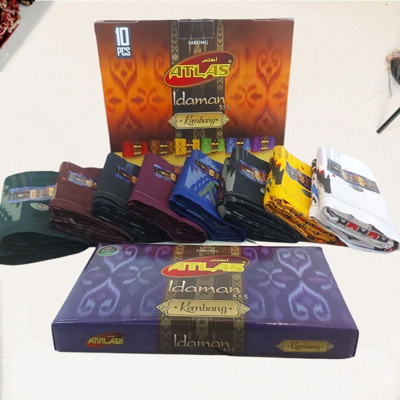 ATLAS IDAMAN HARMONI/  KEMBANG TERBARU ,ATLAS TERBARU,GROSIR KAIN SARUNG ATLAS KEMBANG