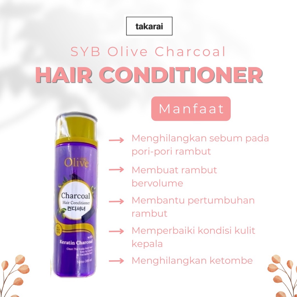 [COD] SYB Olive Charcoal Hair Conditioner Merawat Kelembaban Rambut &amp; Perlindungan Ekstra Warna Rambut