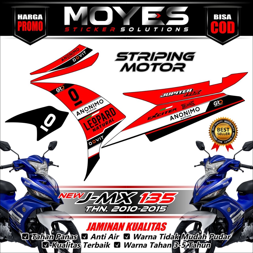 Bis COD striping motor striping jupiter mx 135 new. striping variasi jupiter mx 135 new LEOPARD GP