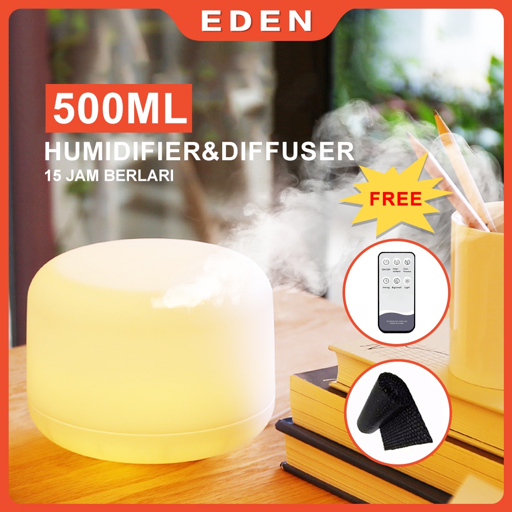 500ml Humidifier Air Purifier Aromaterapi Ruangan Diffuser Essential oil Difuser+Remote