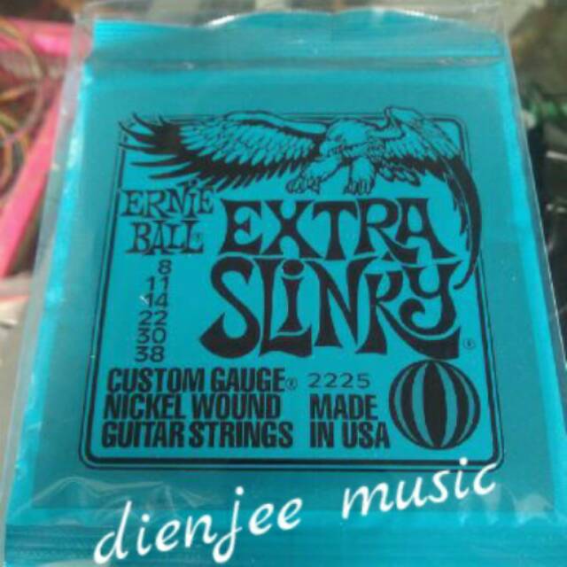 Senar gitar elektrik Ernie ball 2225 08 extra slinky
