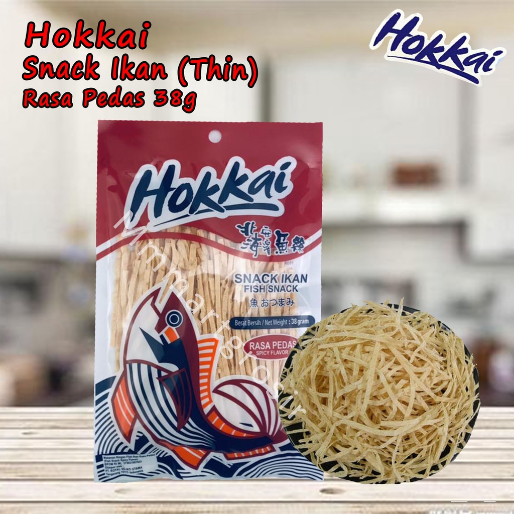 Hokkai / Snack Ikan / Rasa Pedas / Thin 38g