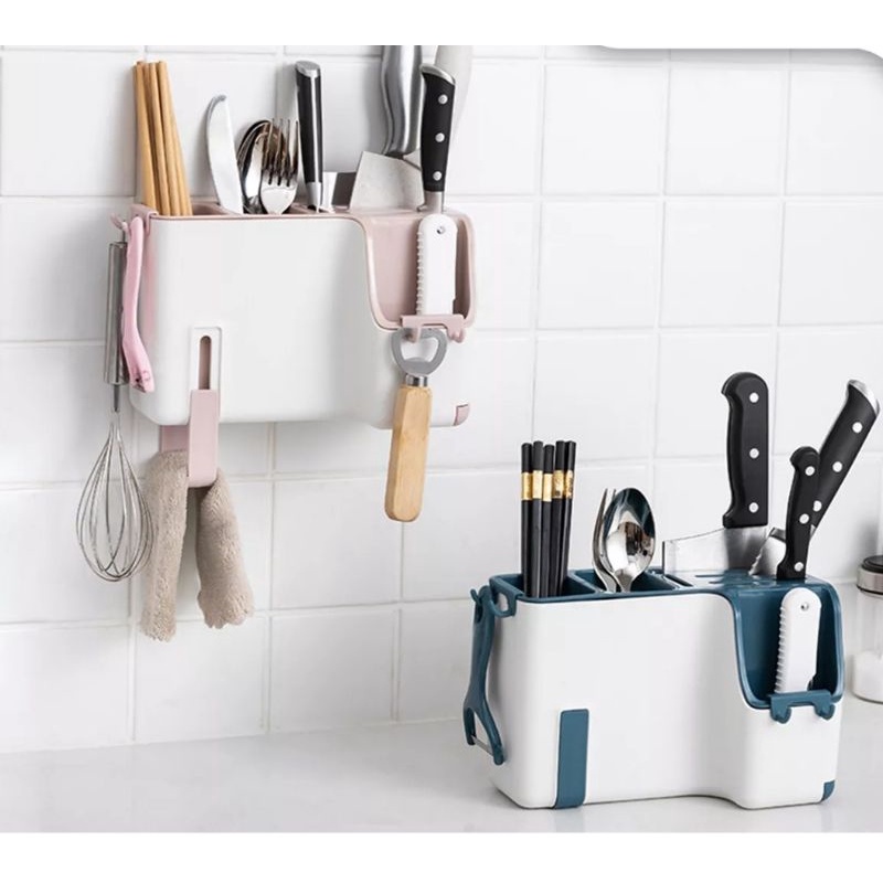 Cutlery and Kitchen Tool Holder (Pink)