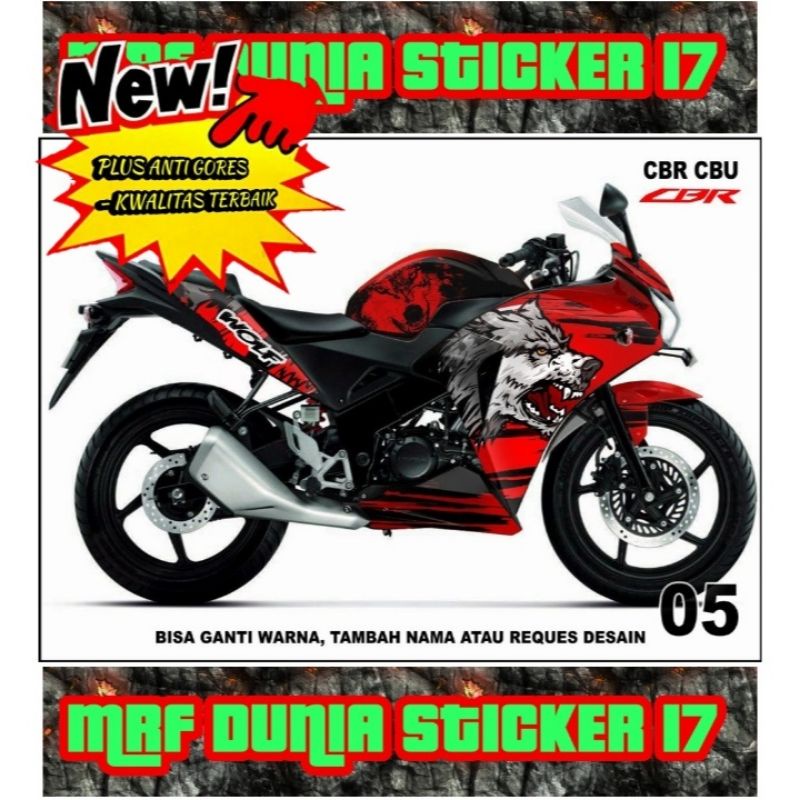 Sticker decal CBR CBU Full Body dekal CBR CBU Stiker CBR CBU Full Body Motif 05