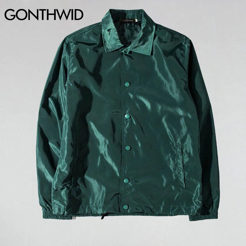 DISKON GONTHWID Purpose Tour Coaches Jackets Mens Hip Hop Solid Color Thin Coats Jacket Male
