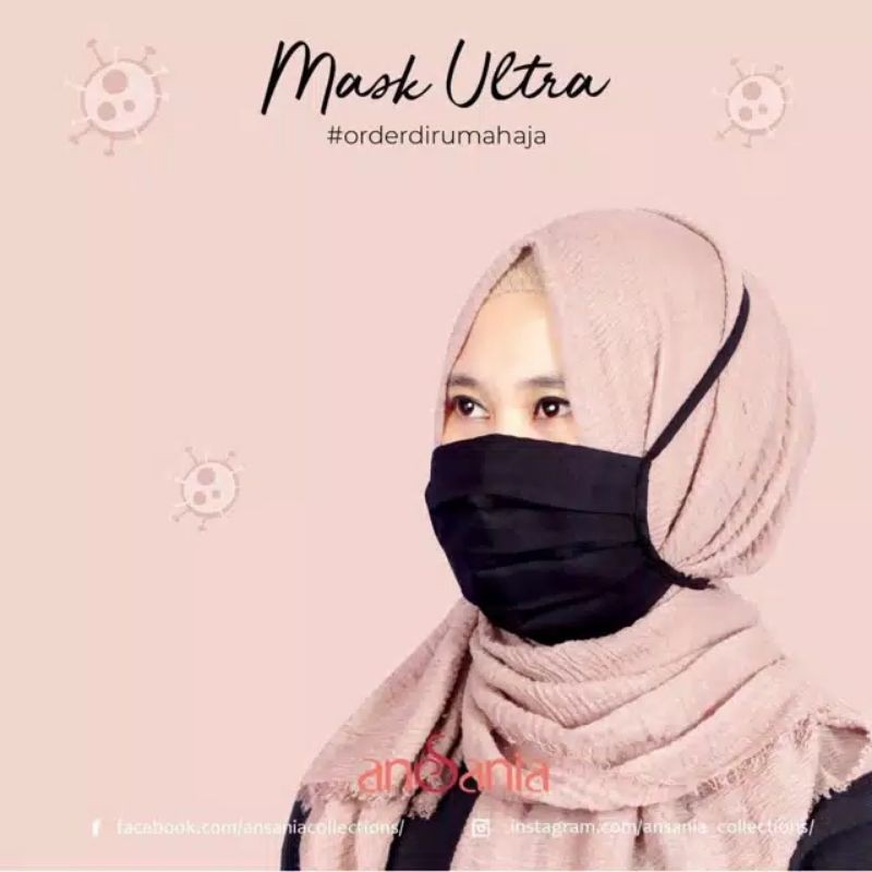 MASKER KAIN 2 LAPIS TALI MOTIF MASKPRIN BY ANSANIA