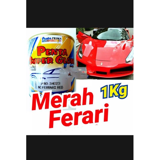 CAT MERAH FERRARI PENTA GLOSS SOLID CAT MERAH TERANG 1 LITER