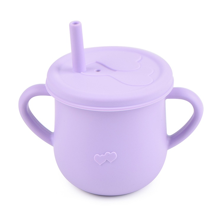 FS 4 | GELAS BAYI SILIKON ANTI PECAH | BABY SILICONE CUP | GELAS SILICONE HANDLE CUP | RUZAIN MALL