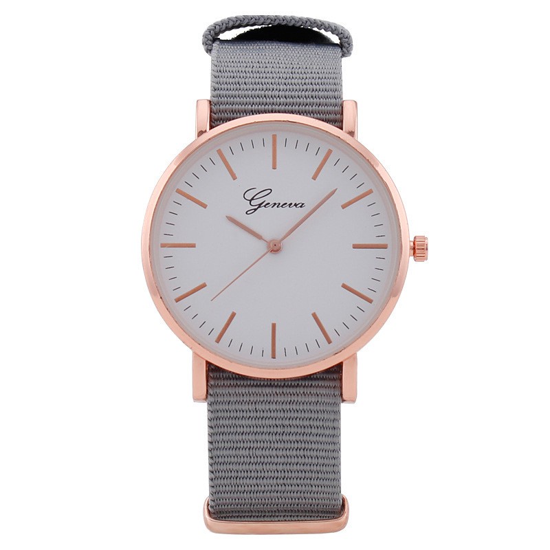 Jam Tangan GEVENA TALI CANVAS - Quartz Fashion Wanita Casual Wrist Watch