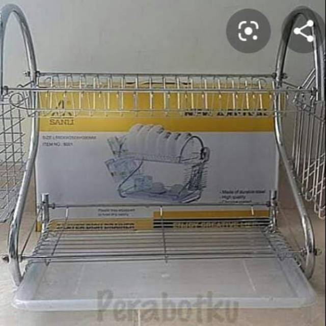Rak Piring Stainless 2 Susun