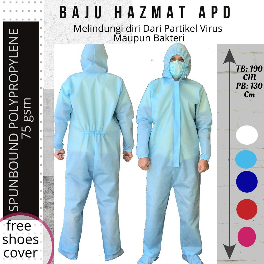  BAJU  APD  ALAT PELINDUNG DIRI BAJU  HAZMAT SUIT COVERALL 