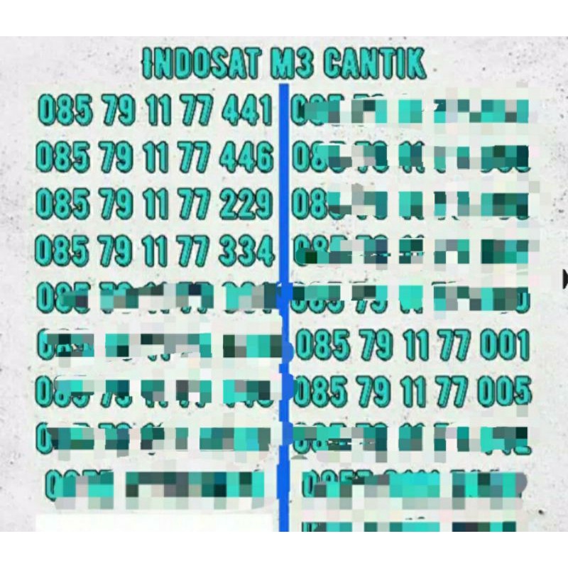 Obral nomor cantik indosat im3 4G tripel