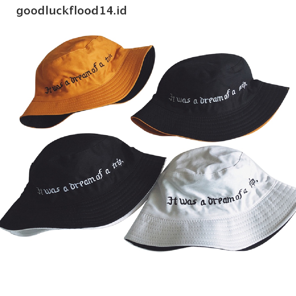 [OOID] Fashion Women Men Unisex Breathable Double-Sided Cotton Bucket Hat Sun Cap  ID