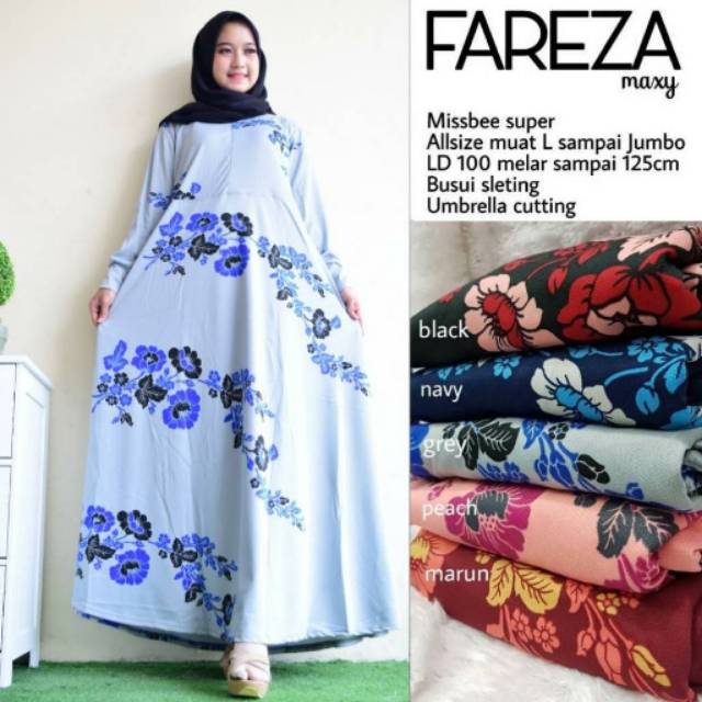 Gamis Fareza Syari Misbee Busui Longdress Maxi Murah