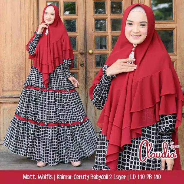 Gamis syari original / gamis branded/ gamis lebaran/ gamis syari Claudia