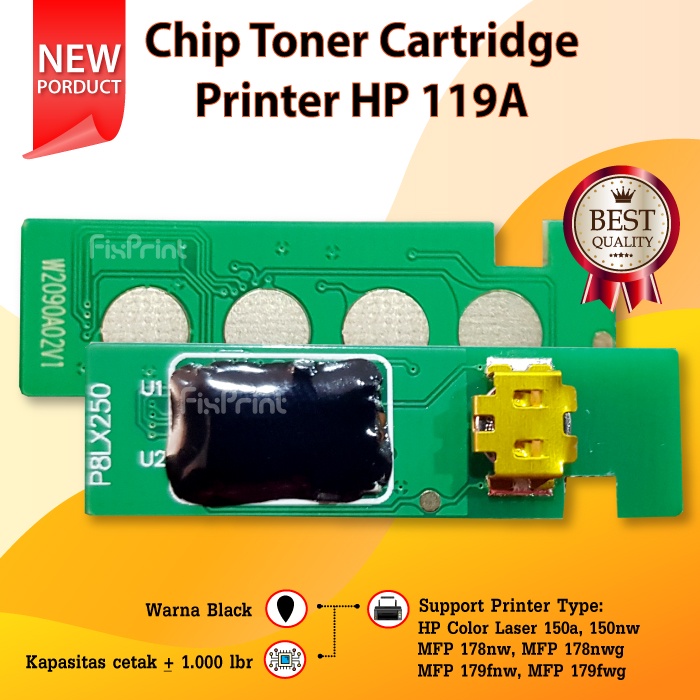 Chip Toner Cartridge Printer Laser Colour 119A W2092A W2093A W2091A W2090A