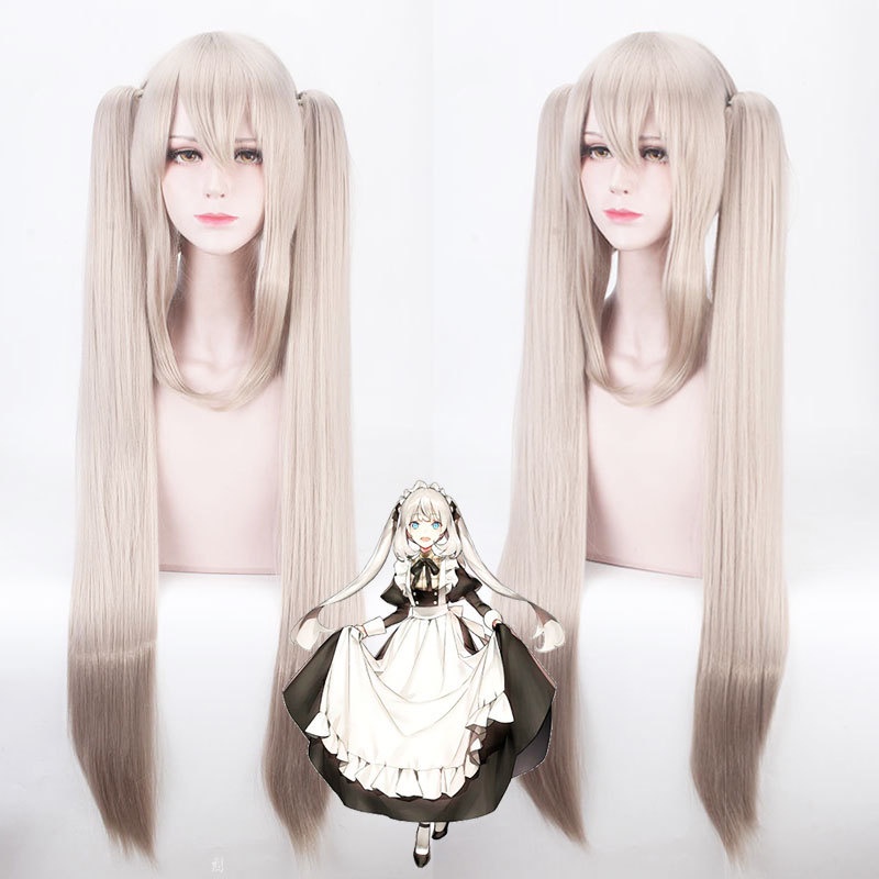 LOL-130 wig clip on  rambut palsu daily lolita cosplay linen gray marie antoinette