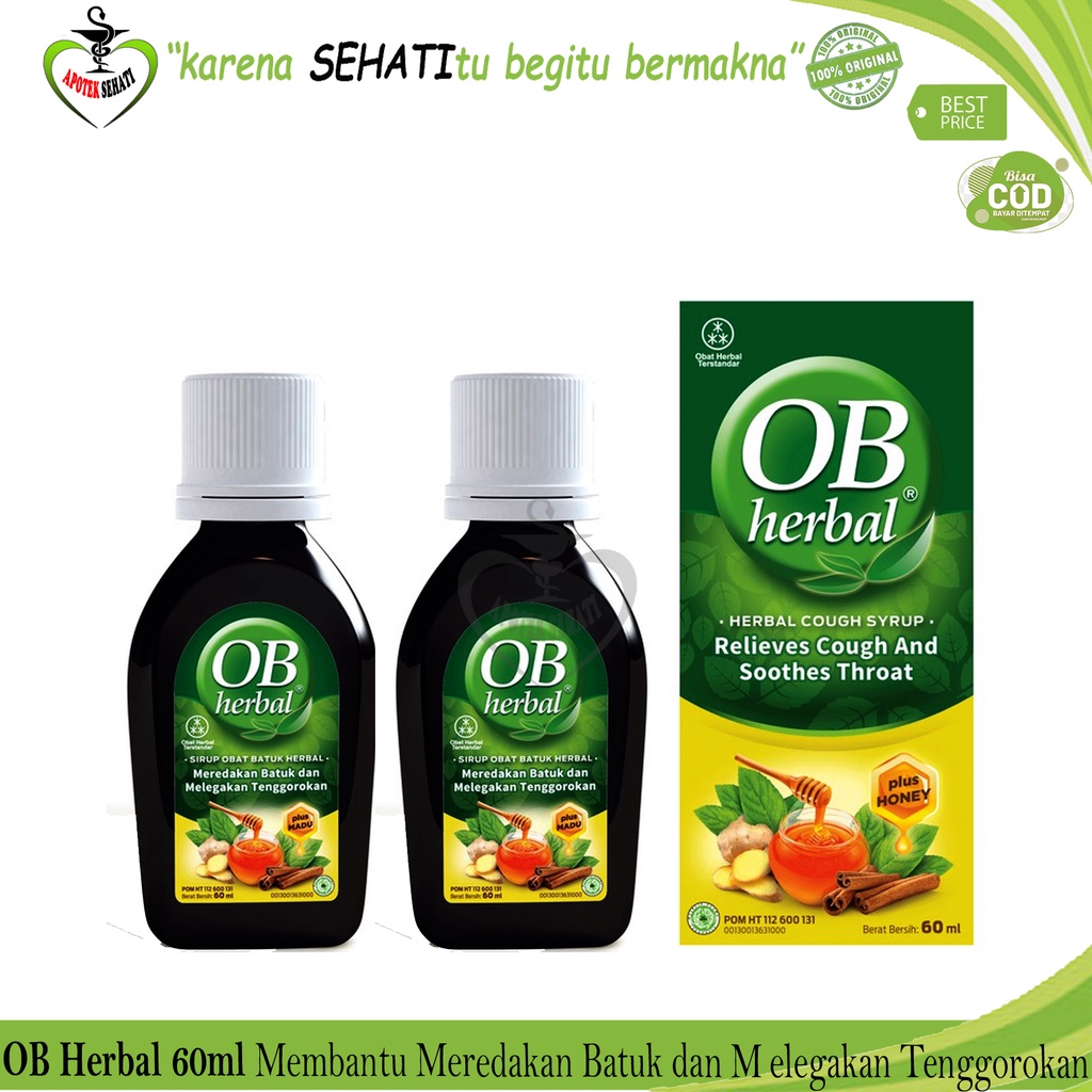 OB HERBAL 60ML SIRUP BATUK BERDAHAK PENGENCER DAHAK MASUK ANGIN