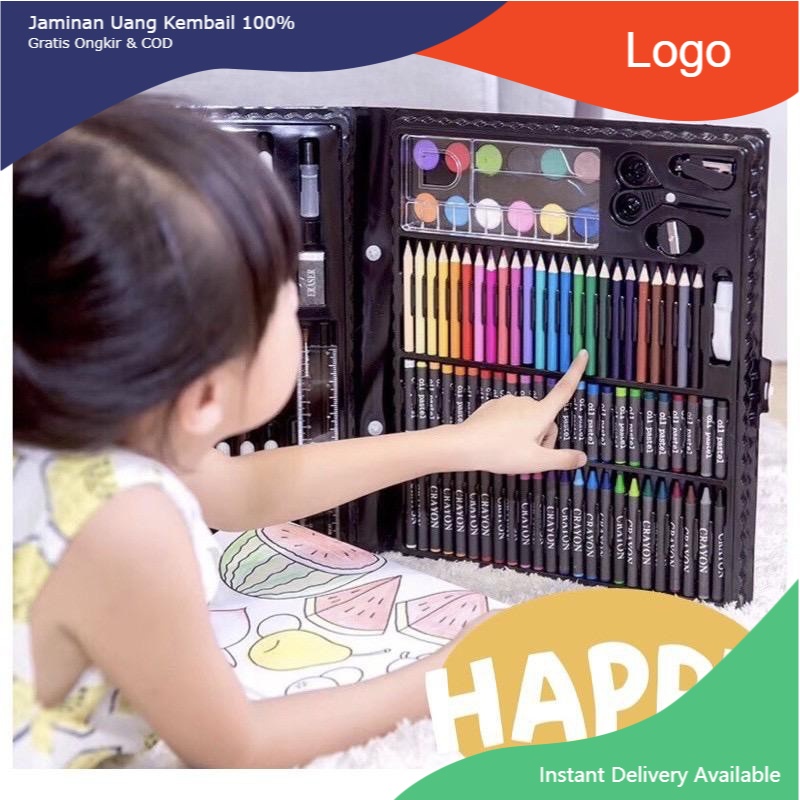 

Crayon Set 150pcs / Krayon Mewarnai Anak 150pcs / Pensil Warna Set 150pcs M