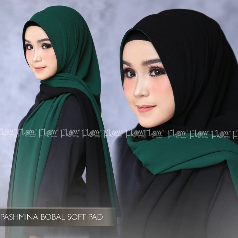 Hijab PASHMINA PED BOLAK-BALIK  2 Layer Ceruty Premium Babydoll