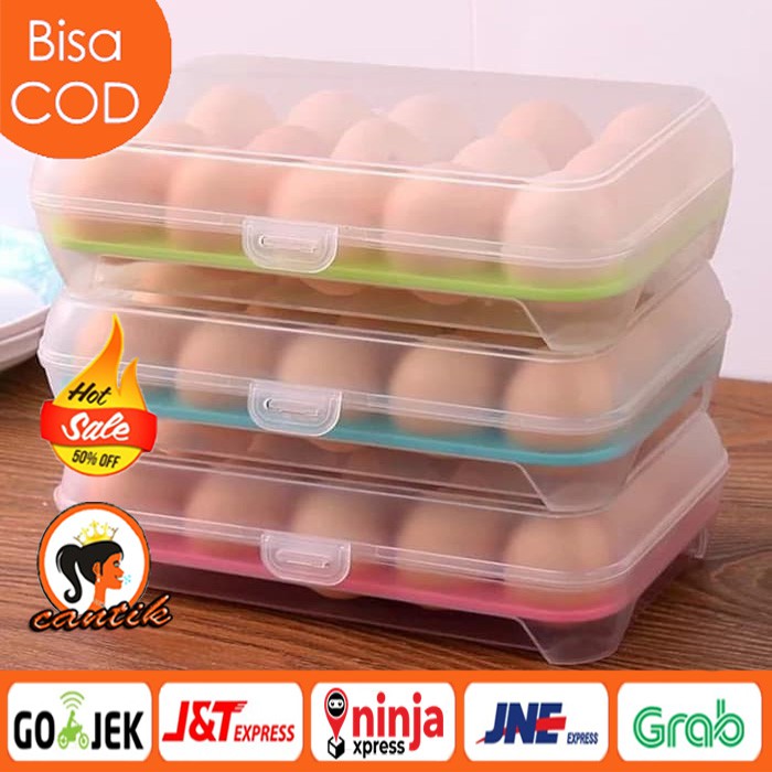 Tempat Telur Isi 15 Sekat Kotak Telor Egg Storage box Penyimpanan Telor / Kotak Telur Murah